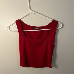 SHEIN red crop top tank top